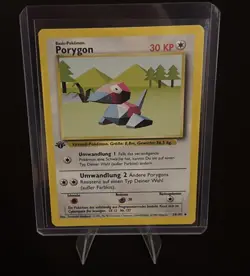 Rare Vintage Porygon Pokemon German Base Set 1st Edition 39/102 (1) - Image 1