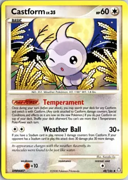 Castform 48/146 Uncommon Legends Awakened Pokemon Near Mint - Image 1