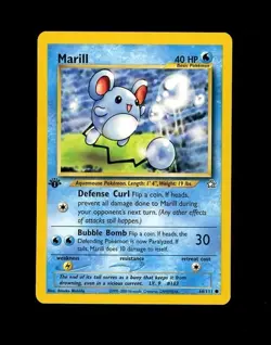 2000 Pokemon NEO GENESIS 1st EDITION MARILL 66/111! NM - - Image 1