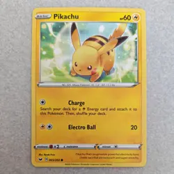 Pikachu 65/202 Sword & Shield Base Common Collectible Nintendo Pokemon Card - Image 1