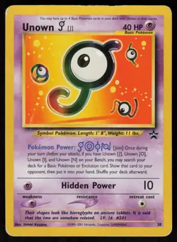 Unown [J] 38 Promo Wizards Black Star Promos Pokemon Heavily Played - Image 1