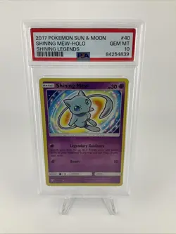 SHINING MEW 2017 Pokemon #40/73 PSA 10 GEM-MINT Shining Legends HOLO! Graded! - Image 1
