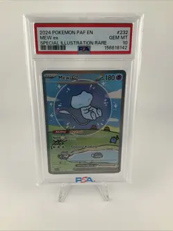 Pokemon TCG Mew EX 232 SIR Paldean Fates - Bubble Mew - Graded PSA 10 - Image 1