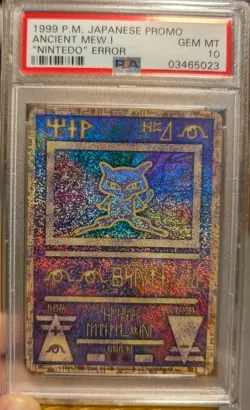 1999 Pokemon Ancient Mew 1 "Nintedo" Error, Japanese Promo, PSA 10 - Image 1