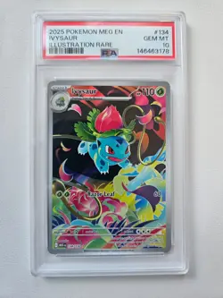 PSA 10 Ivysaur 134/132 MEG EN-Mega Evolution Illustration Rare POKEMON - Image 1