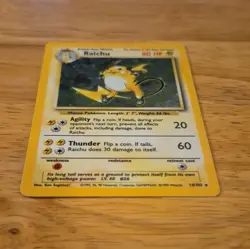 Wizards Raichu Pokemon Holo Rare Base Set 14/102 1999 English Ken Sugimori - Image 2