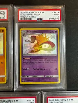 Hidden Fates PSA 9 Lot of 5 Shiny Vault Pokemon Gible Rockruff Malamar Froakie - Image 4
