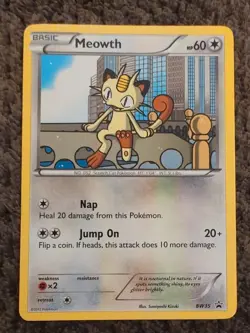 Pokemon TCG Meowth BW35 Black Star Promo LP/NM - Image 1