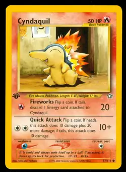 Pokemon CYNDAQUIL 57/111 - 1st Edition Neo Genesis - - NEAR MINT/MINT - Image 1