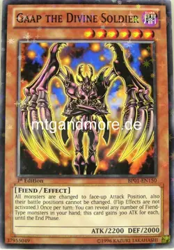 Yu-Gi-Oh 1x Gaap the Divine Soldier - - - BP01 - Starfoil - Battle Pack - Image 1