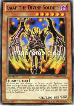 Yu-Gi-Oh 1x Gaap the Divine Soldier - - - BP01 - Battle Pack Epic Dawn - Image 1