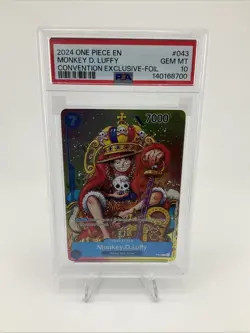 2024 ONE PIECE MONKEY D. LUFFY PSA 10 CONVENTION EXCLUSIVE-FOIL #043 PROMO - Image 2