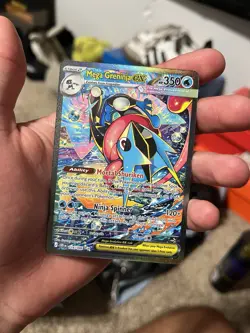 Mega Greninja EX Pokemon Card 116/086 Full Art Holo 350 HP Water Type - Image 1
