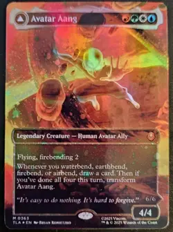 Avatar Aang / Aang, Master Of Elements Avatar Foil Playtest Card - Image 1