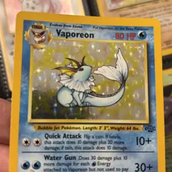 Vaporeon 12/64 Jungle Rare Holo WOTC Pokemon Card - Image 2