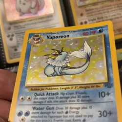 Vaporeon 12/64 Jungle Rare Holo WOTC Pokemon Card - Image 3