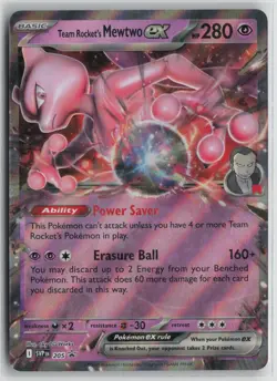 Team Rocket's Mewtwo ex Promo SV: Scarlet & Violet Promo Cards 205 Holo NM - Image 1