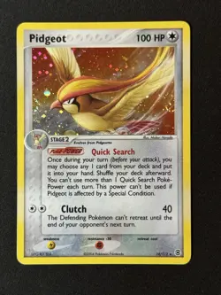 Pidgeot 10/112 EX Fire Red & Leaf Green Holo Rare Pokemon Card 2004 LP - Image 1