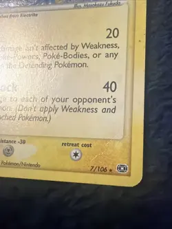 Manectric Holo Rare Emerald Card 007/106 MP - Image 4
