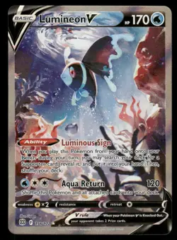 Pokemon Cards Lumineon V 156/172 Brilliant Stars Ultra Rare NM - Image 1