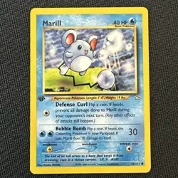 Pokemon Card Marill 66/111 Neo Genesis 1st Edition - Image 1