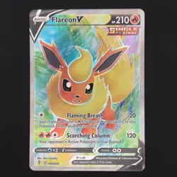Pokemon TCG Card Flareon V 169/203 Evolving Skies Full Art - NM - Image 1