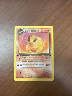 Pokemon TCG Dark Flareon 1st Edition Uncommon Card 35/82 - Image 1
