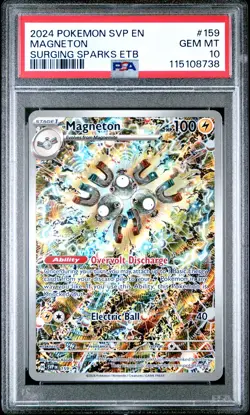2024 POKEMON SVP EN-SV BLACK STAR PROMO #159 MAGNETON PSA 10 - Image 1