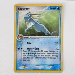 Vaporeon - 6/17 - Pokemon Pop Series 3 Holo Card MP - Image 1