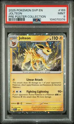 2025 POKEMON SVP EN-SV BLACK STAR PROMO #169 JOLTEON PSA 9 - Image 1