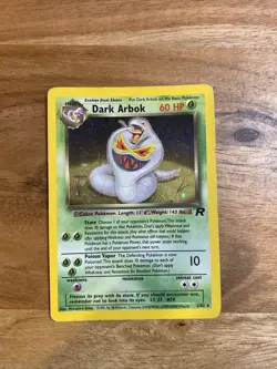 Pokemon TCG Dark Arbok Team Rocket 2 Holo Unlimited Holo Rare - Image 1