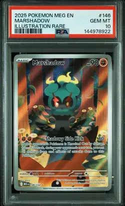 MARSHADOW 146/132 PSA 10 ILLUSTRATION RARE MEG EN-MEGA EVOLUTION POKEMON - Image 1