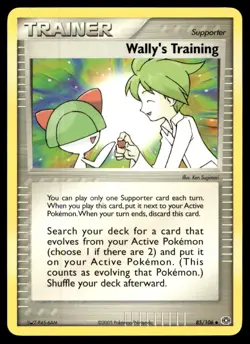EX-NM Emerald Wally's Training Uncommon 85/106 2005 Pokemon TCG - Image 1