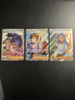 Pokemon TCG Iris's Fighting Spirit Bill's Transfer Eri Holo Full Art Lot Of 3 - Image 1