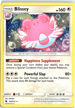 Pokemon TCG Blissey Pokemon Promos 153/214 Promo Cosmos Holo Rare - LP - Image 1