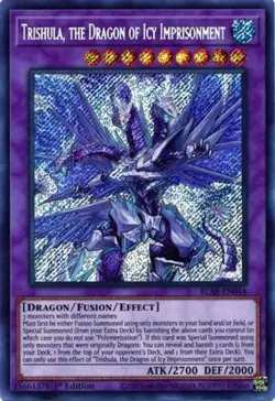 Yugioh! LP Trishula, the Dragon of Icy Imprisonment - BLAR-EN048 - Secret Rare - - Image 1
