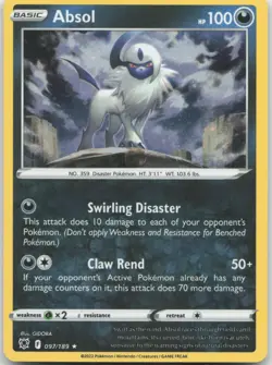 Absol 097/189 Cosmos Holo Promo Pokemon Card NM - Image 1