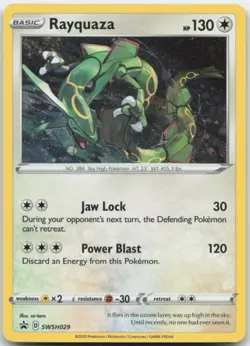 Rayquaza SWSH029 Promo Pokemon Card NM - Image 1