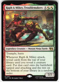 Raph & Mikey Troublemakers 167 Teenage Mutant Ninja Turtles Magic the Gathering - Image 1