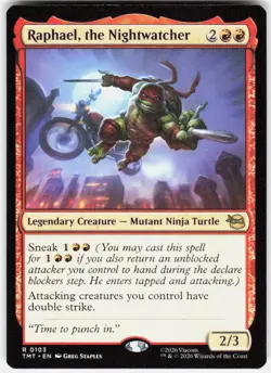 Raphael the Nightwatcher 103 Teenage Mutant Ninja Turtles Magic the Gathering - Image 1