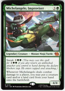 Michelangelo Improviser 119 Teenage Mutant Ninja Turtles Magic the Gathering - Image 1