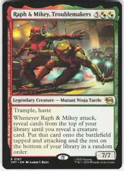 Raph & Mikey Troublemakers 167 Teenage Mutant Ninja Turtles Magic the Gathering - Image 1