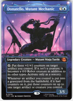 Donatello Mutant Mechanic Borderless 216 TMNT Magic the Gathering - Image 1