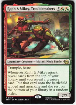 Raph & Mikey Troublemakers 167 Teenage Mutant Ninja Turtles Magic the Gathering - Image 1