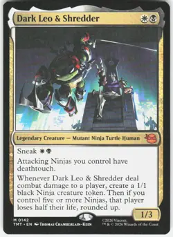 Dark Leo & Shredder 142 Teenage Mutant Ninja Turtles Magic the Gathering - Image 1