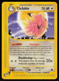 E-Reader Clefable (41) 041/165 Expedition Kagemaru Himeno Pokemon TCG Card - Image 1