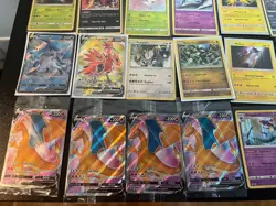 32 Pokemon Charizard SWSH050 Promo Full Art Card Sealed Lot with 20+ holos NM/M - Image 2