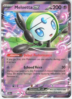 Meloetta ex 044/086 Holo Double Rare Black Bolt Pokemon Holo Near Mint - Image 1