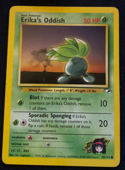 Pokemon TCG Erika's Oddish Gym Heroes 78/132 Regular LP - Image 1