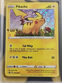 2020 Pokemon TCG Pikachu Promo #039 PSA9 - Image 2